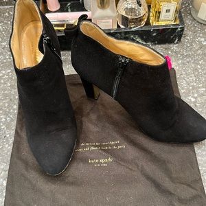 Kate Spade Black Suede Netta Booties